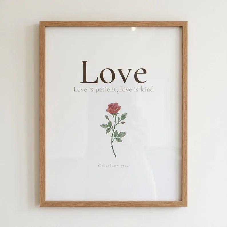 View 3 of Love Fruit of the Spirit Scripture Wall Art, Galatians 5:22