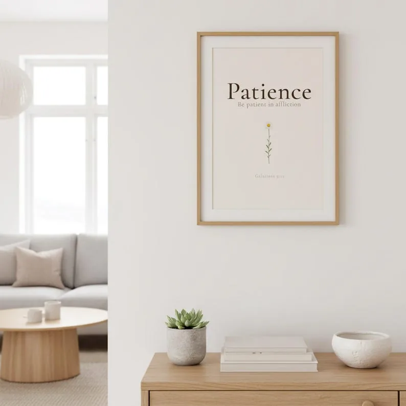 View 2 of Patience Fruit of the Spirit | Galatians 5:22-23 Scripture Wall Art
