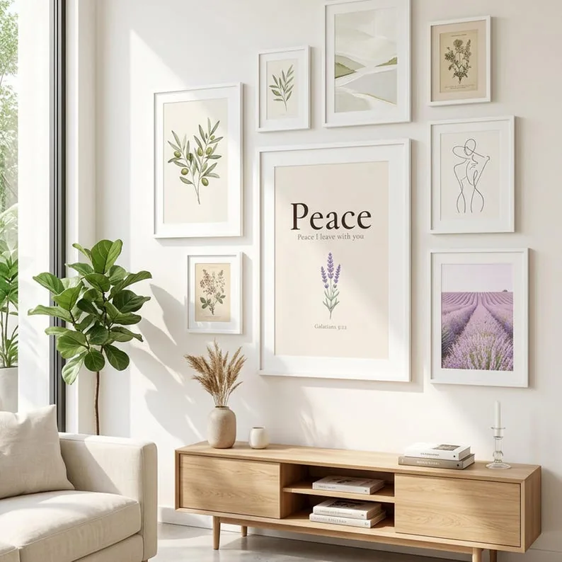View 2 of Peace Galatians 5:22 Fruit of the Spirit Scripture Wall Art