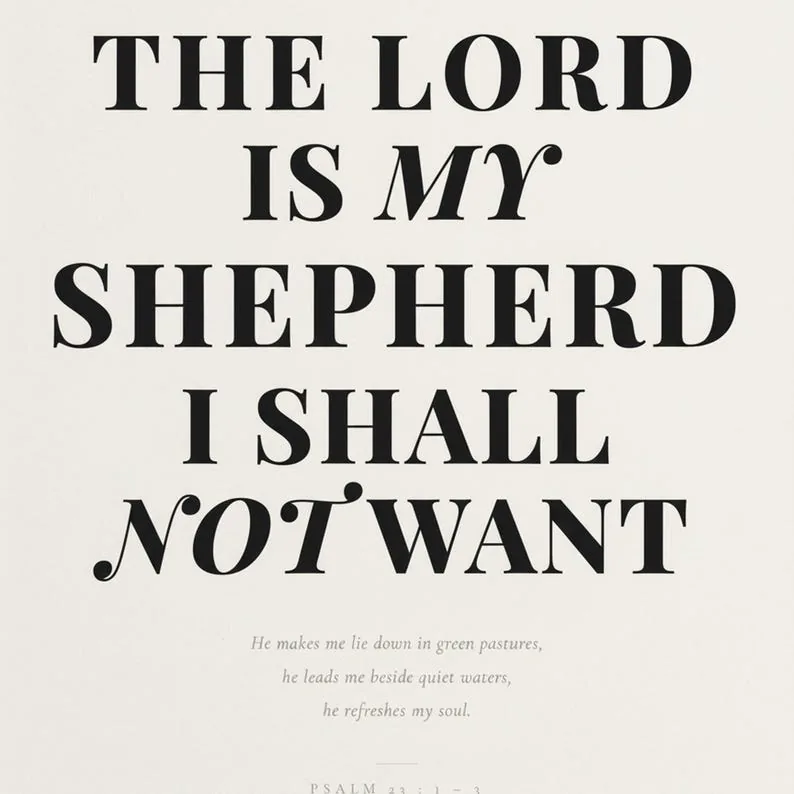 View 3 of Psalm 23 The Lord Is My Shepherd Scripture Wall Art