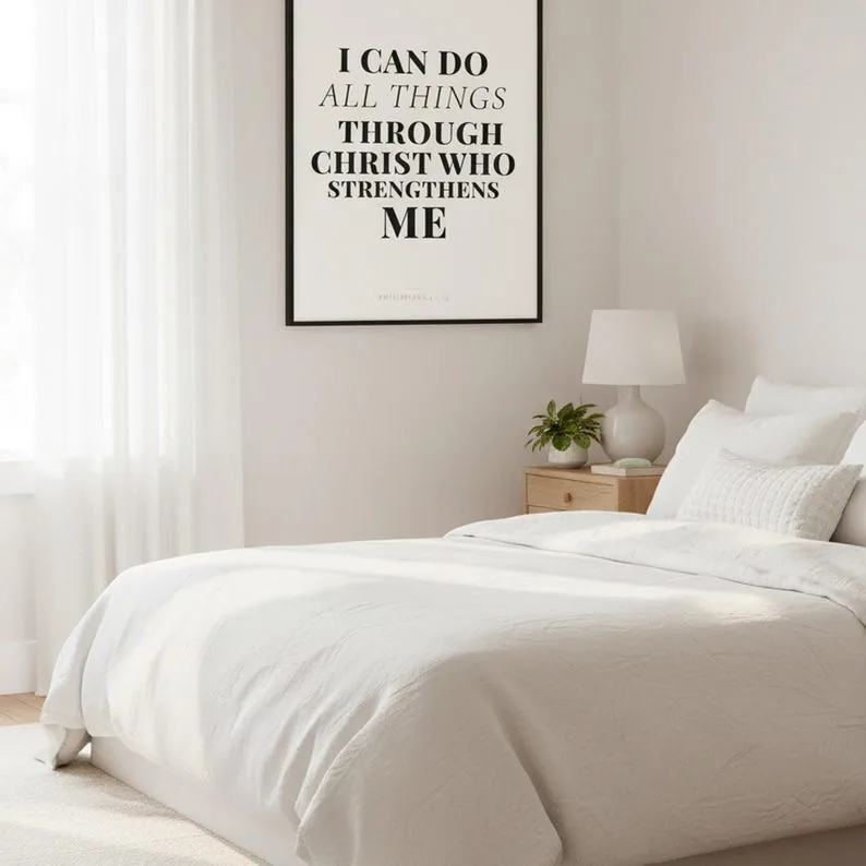 View 3 of Philippians 4:13 Scripture Wall Art