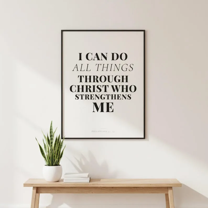 View 4 of Philippians 4:13 Scripture Wall Art