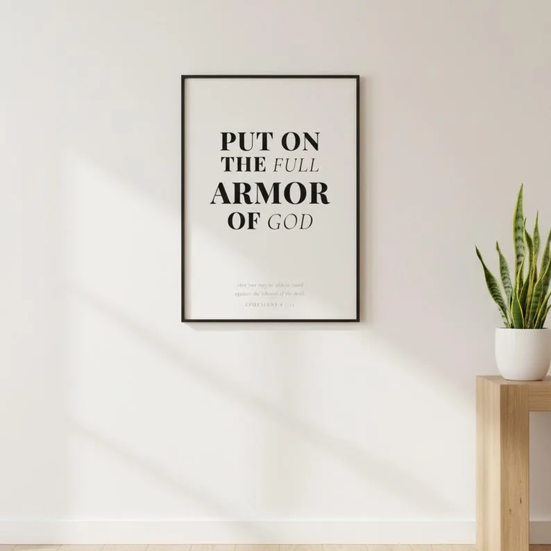 View 4 of Ephesians 6:11 Armor of God Scripture Wall Art