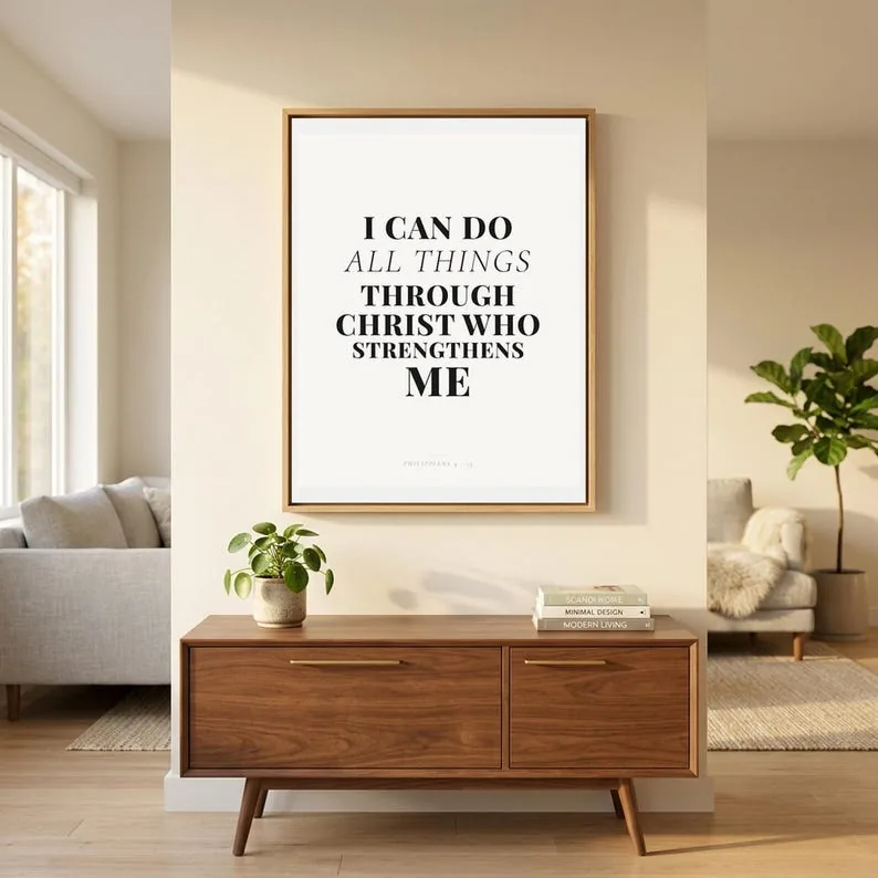 View 4 of Nine Scripture Prints, One Gallery Wall: Bible Verse Wall Art Bundle