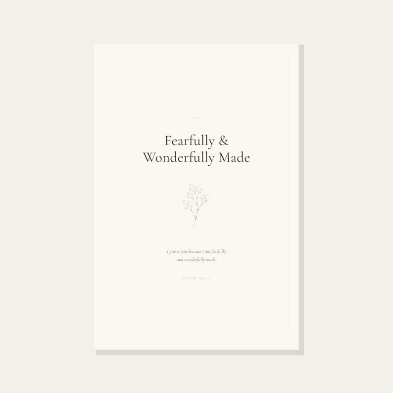 View 4 of Psalm 139:14 Fearfully and Wonderfully Made Scripture Wall Art