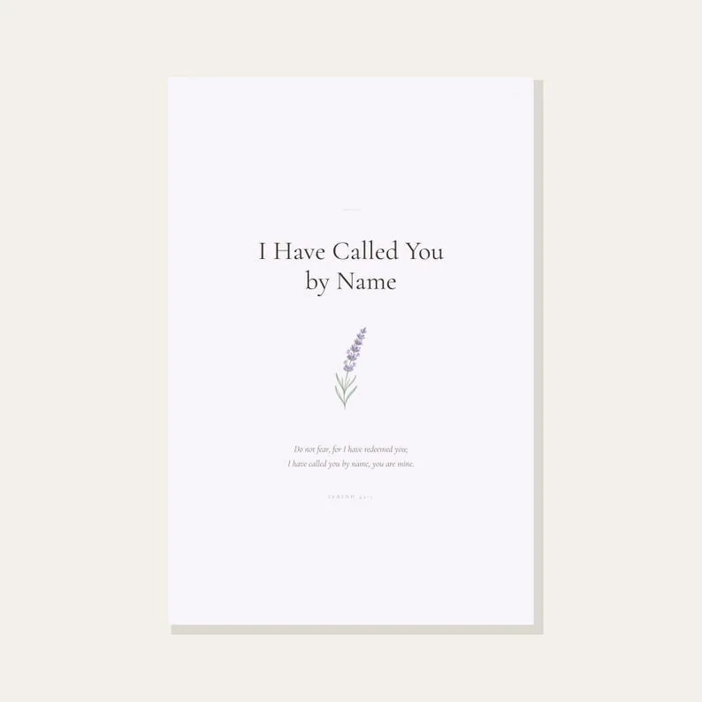 View 4 of Isaiah 43:1 Christian Nursery Scripture Wall Art