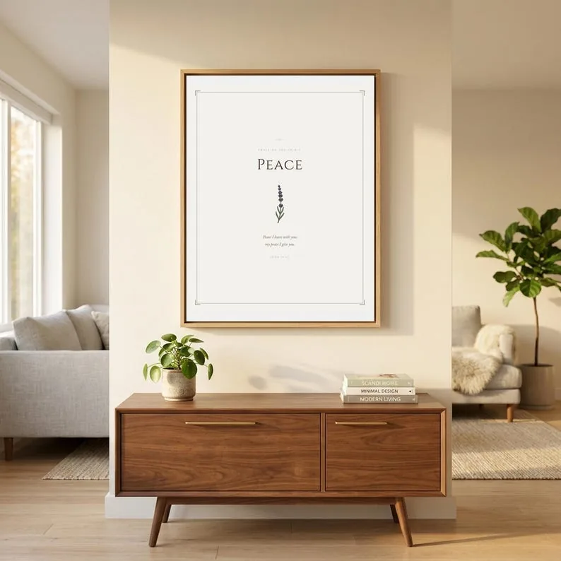 View 4 of Fruit of the Spirit Set of 9 Scripture Wall Art Prints