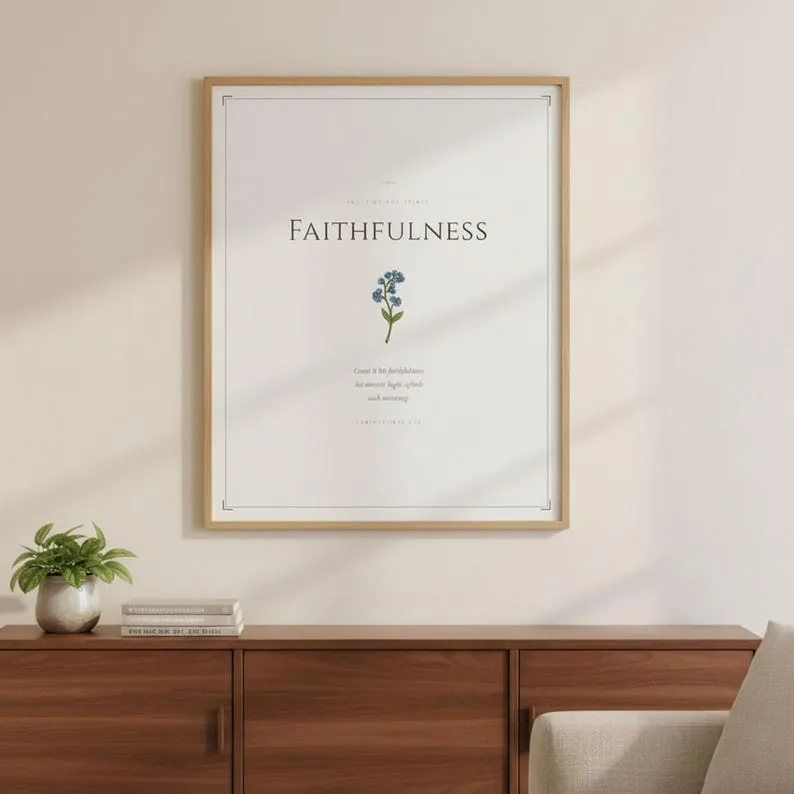 View 2 of Faithfulness Fruit of the Spirit Scripture Wall Art