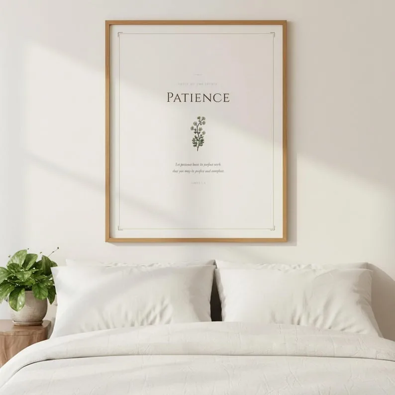 View 4 of Patience Fruit of the Spirit Scripture Wall Art