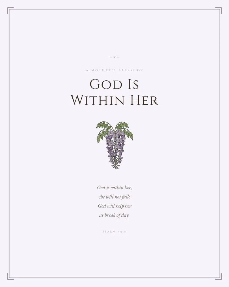 View 3 of Psalm 46:5 Scripture Wall Art: God Is Within Her, She Will Not Fall
