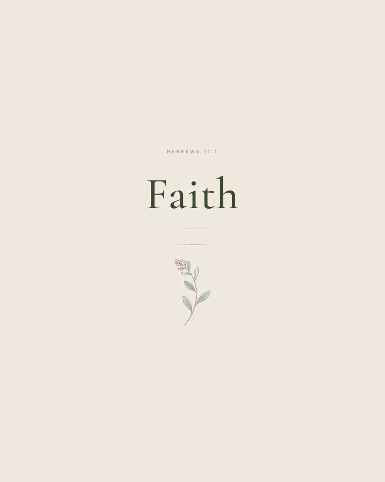 View 2 of Hebrews 11:1 Botanical Scripture Wall Art, Sage Coquette Christian Print