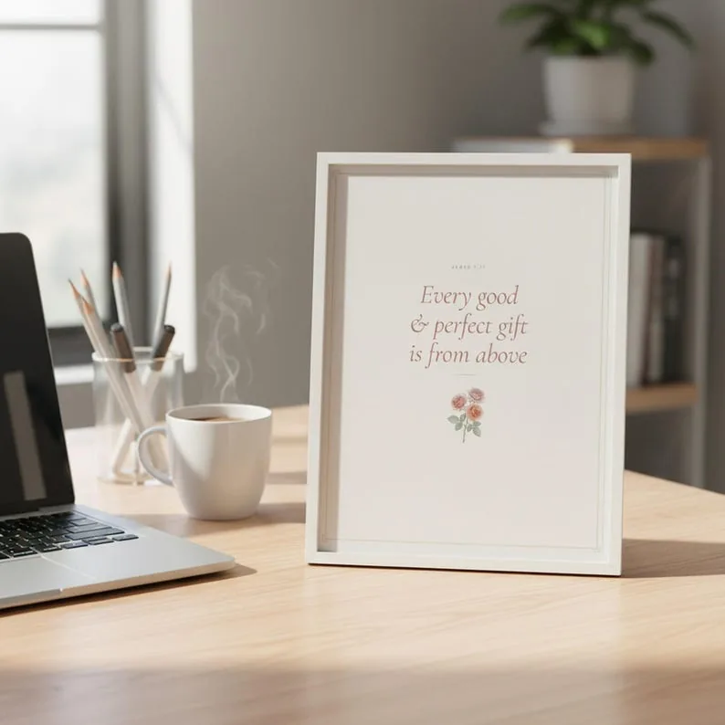 View 4 of Every Good and Perfect Gift James 1:17 Scripture Wall Art
