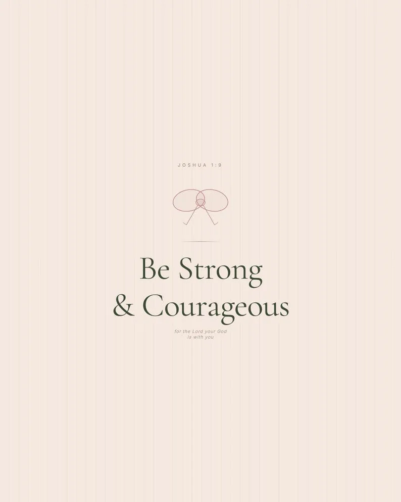 View 2 of Be Strong and Courageous: Joshua 1:9 Scripture Wall Art