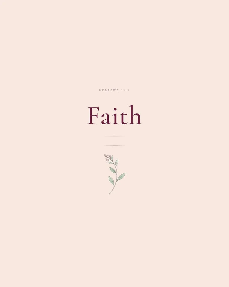 View 2 of Hebrews 11:1 Faith Scripture Wall Art in Pink Blush