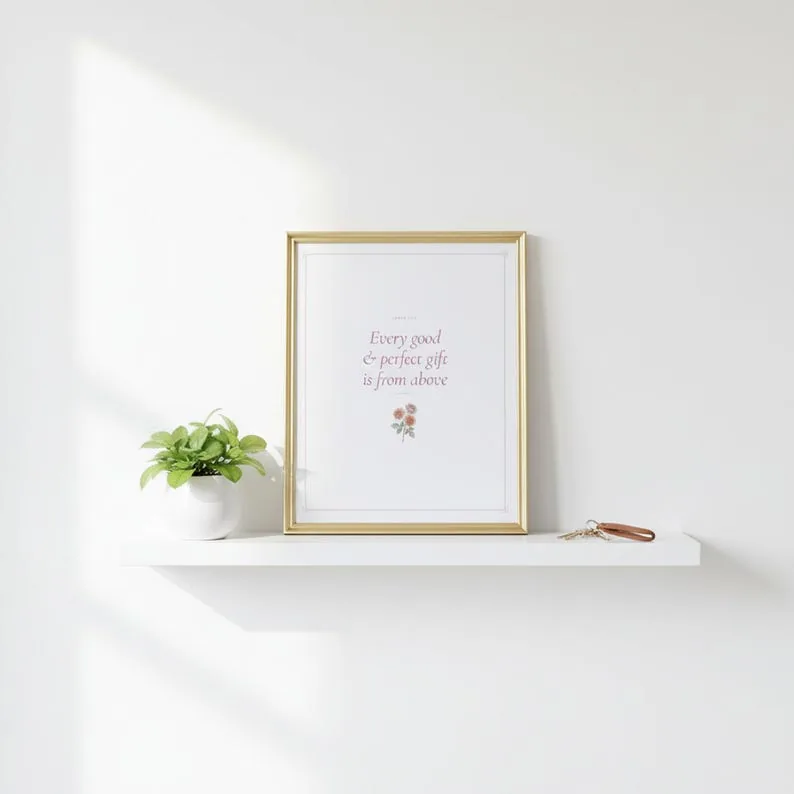 View 3 of Every Good and Perfect Gift James 1:17 Scripture Wall Art