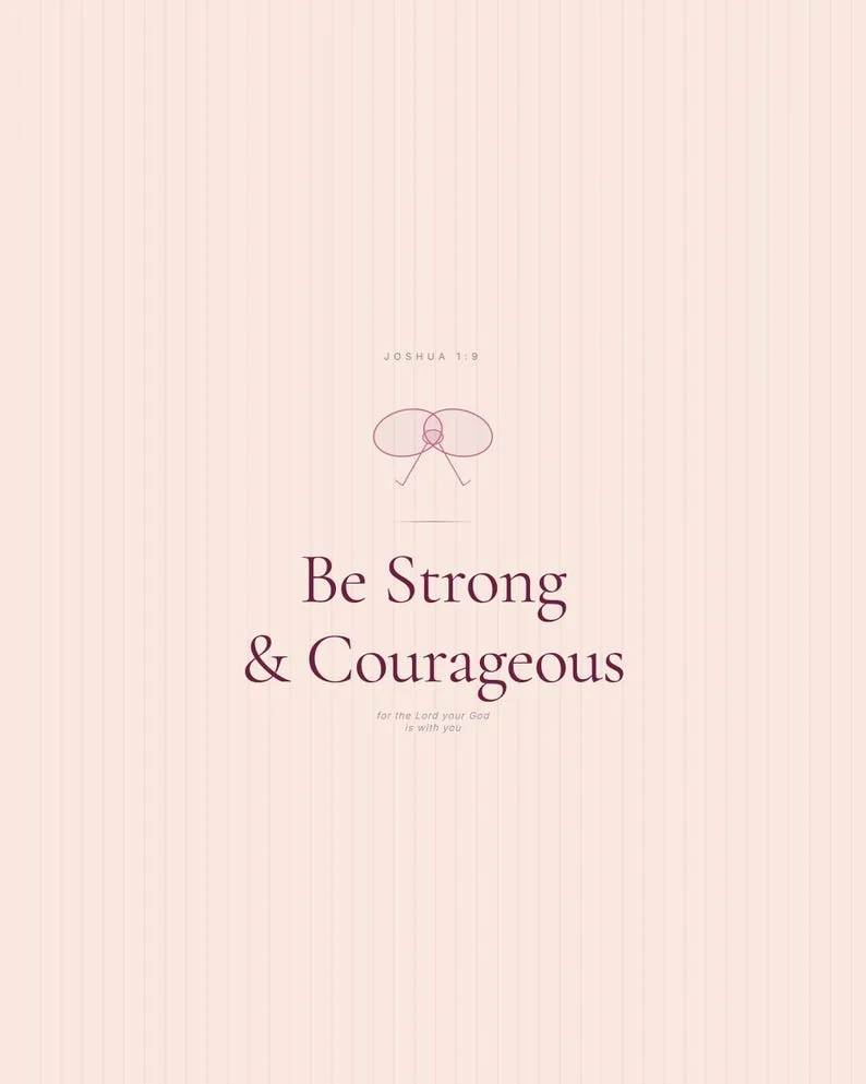 View 2 of Be Strong and Courageous: Joshua 1:9 Scripture Wall Art