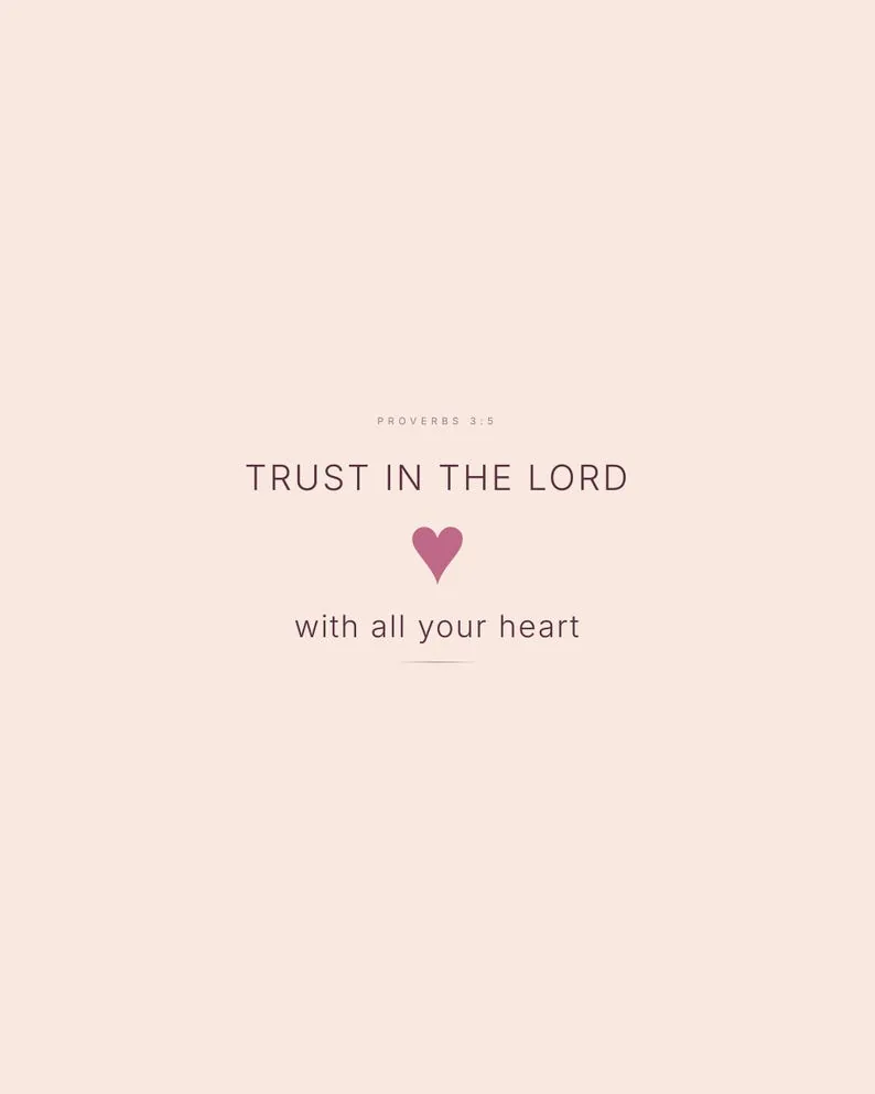 View 2 of Proverbs 3:5 Trust in the Lord Pink Coquette Scripture Wall Art