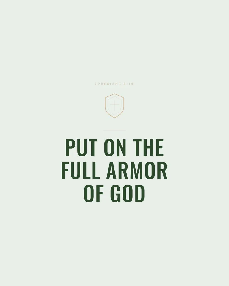 View 2 of Put On the Full Armor of God, Ephesians 6:10 Scripture Wall Art
