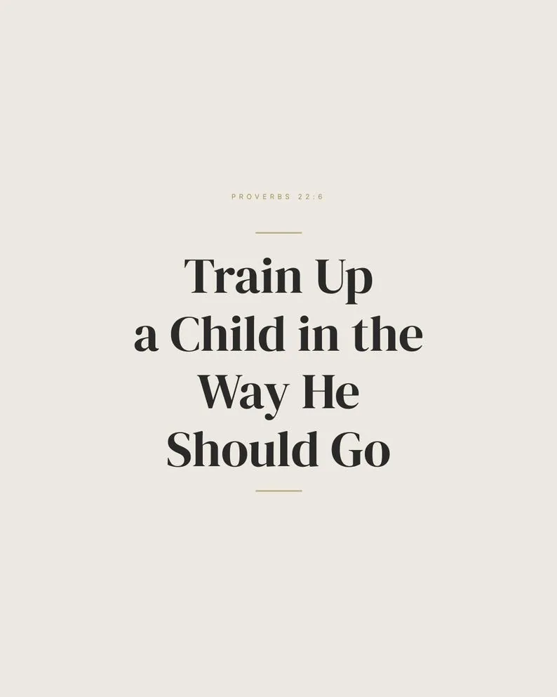 View 2 of Train Up a Child Proverbs 22:6 Scripture Wall Art