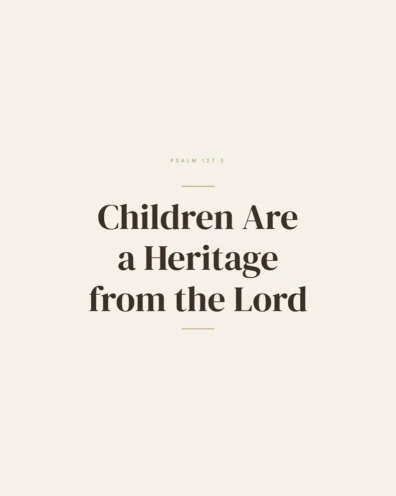 View 2 of Children Are a Heritage from the Lord, Psalm 127:3 Scripture Wall Art
