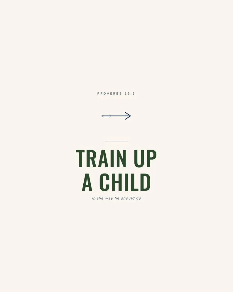 View 2 of Train Up a Child Proverbs 22:6 Scripture Wall Art