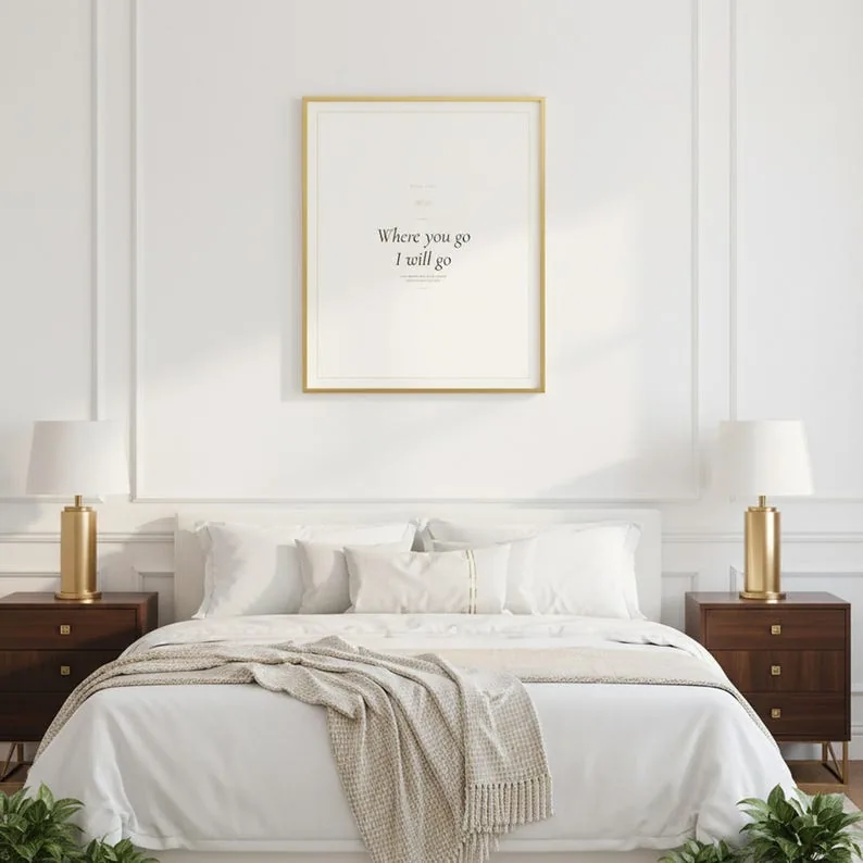View 3 of Where You Go I Will Go, Ruth 1:16 Scripture Wall Art