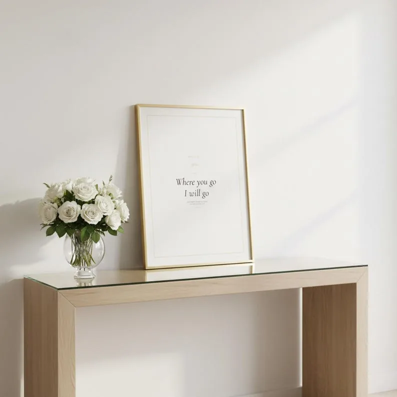 View 4 of Where You Go I Will Go, Ruth 1:16 Scripture Wall Art