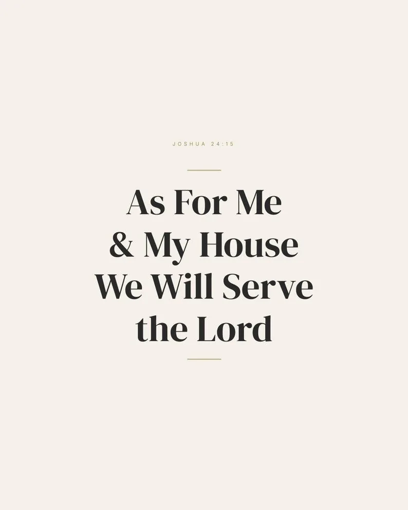 View 2 of As For Me and My House Joshua 24:15 Scripture Wall Art
