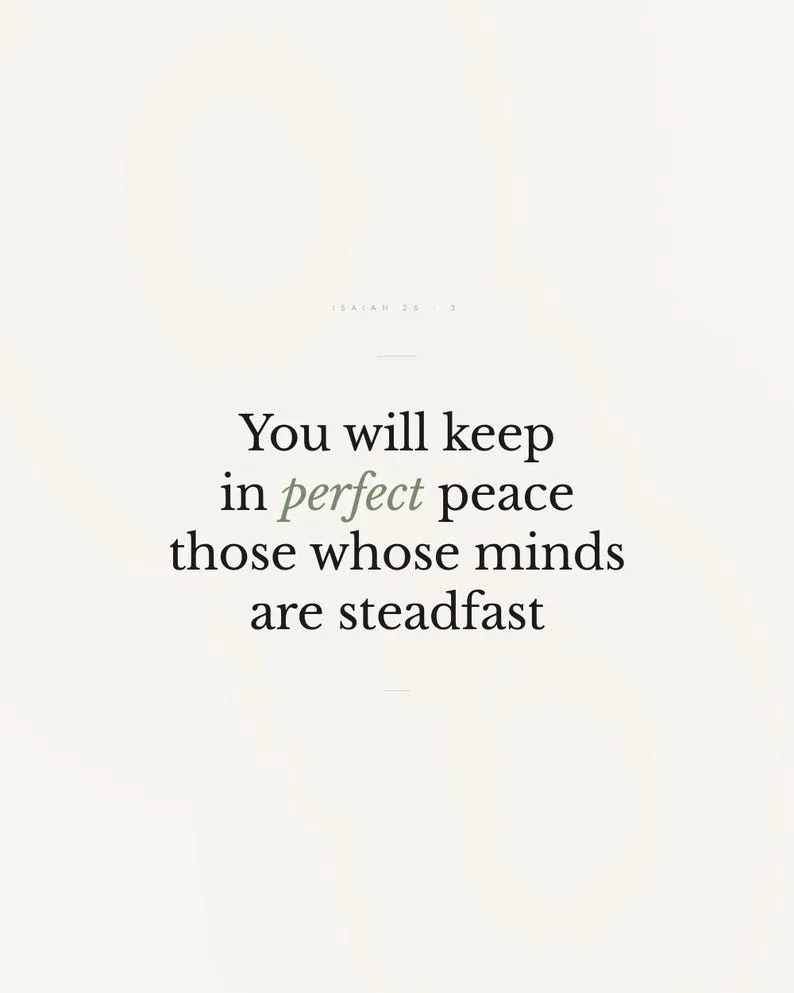 View 2 of Isaiah 26:3 Perfect Peace Scripture Wall Art Print