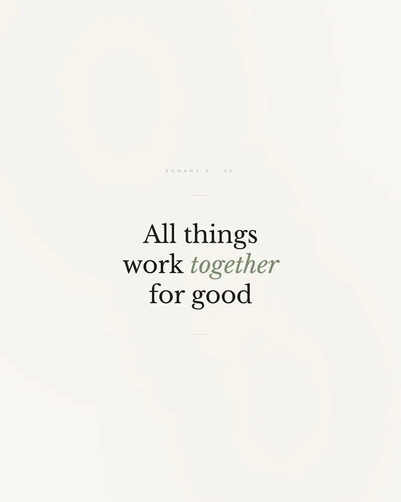 View 3 of Romans 8:28 All Things Work Together for Good Scripture Wall Art
