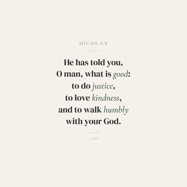 View 2 of Micah 6:8 Scripture Wall Art