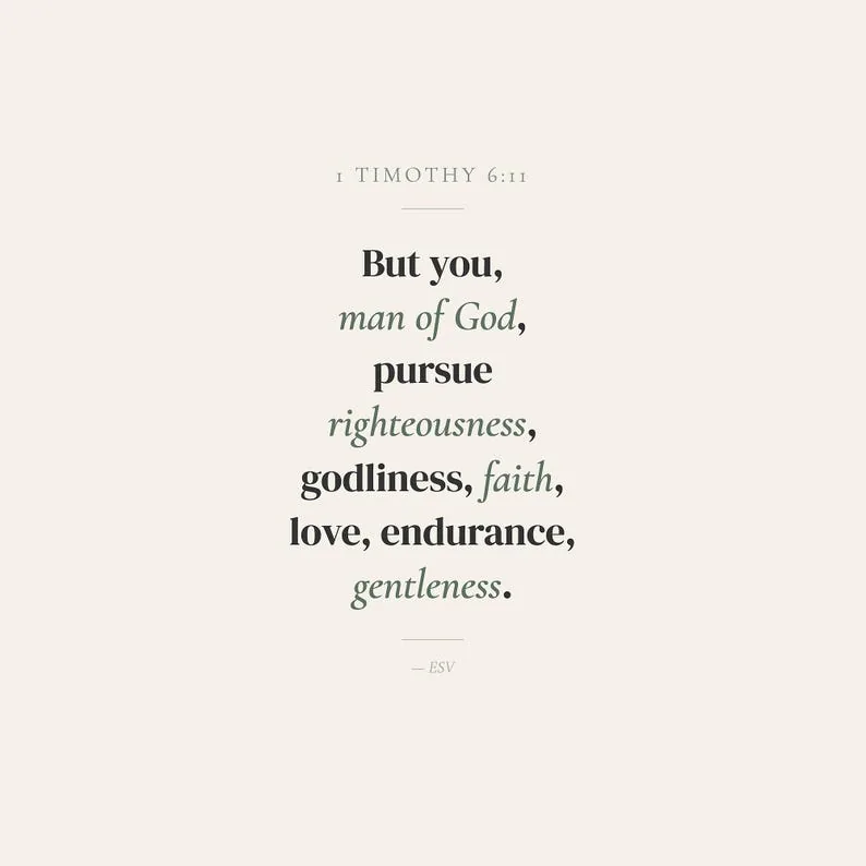View 4 of 1 Timothy 6:11 Man of God Scripture Wall Art