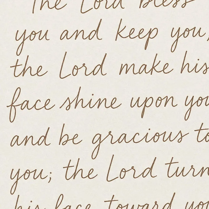 View 4 of The Lord Bless You and Keep You: Numbers 6:24-26 Scripture Wall Art