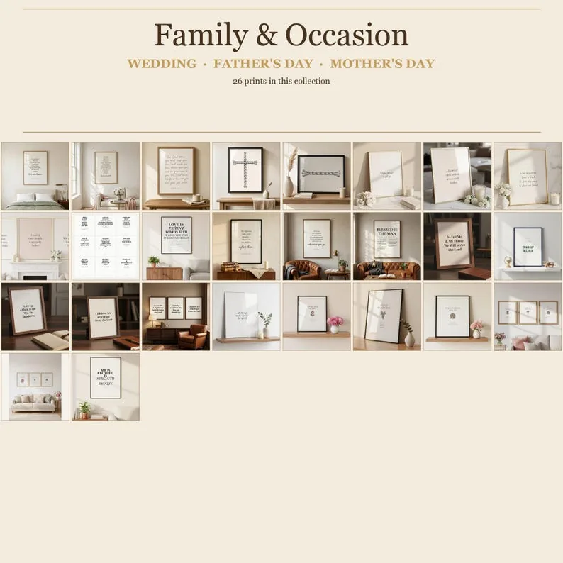 View 4 of 128+ Christian Wall Art Mega Bundle: Complete Shop Scripture Prints Digital Download