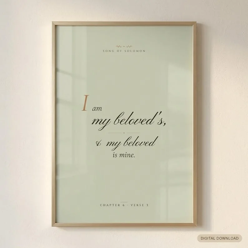 View 2 of Song of Solomon 6:3 Scripture Wall Art