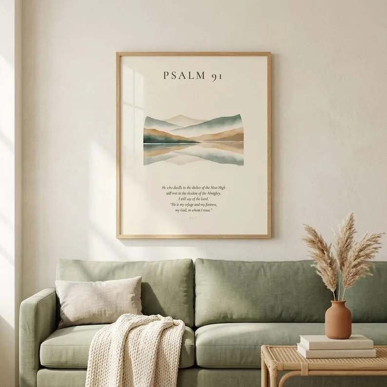 Custom Scripture Print | Your Favorite Bible Verse | Christian Wedding Anniversary Gift | Personalized Watercolor Wall Art