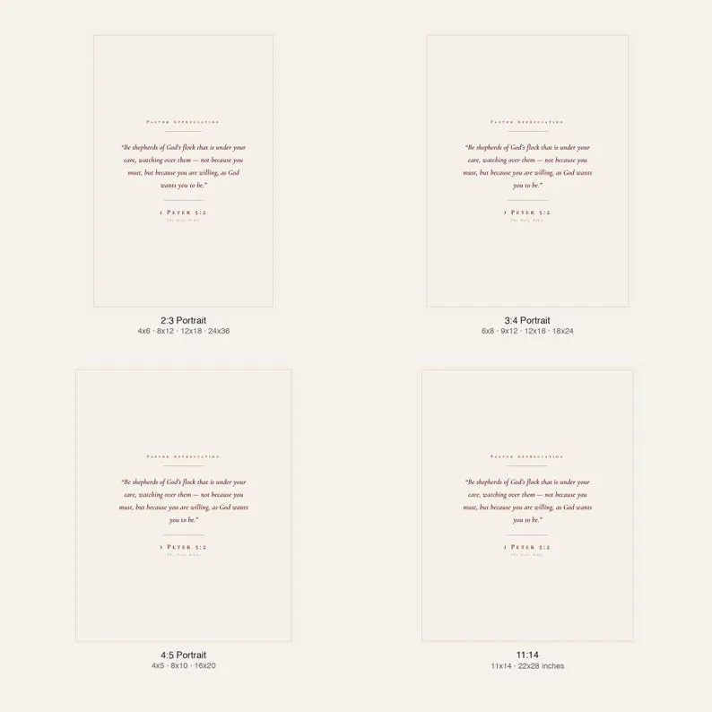 View 3 of Be Shepherds of God's Flock: 1 Peter 5:2 Scripture Wall Art