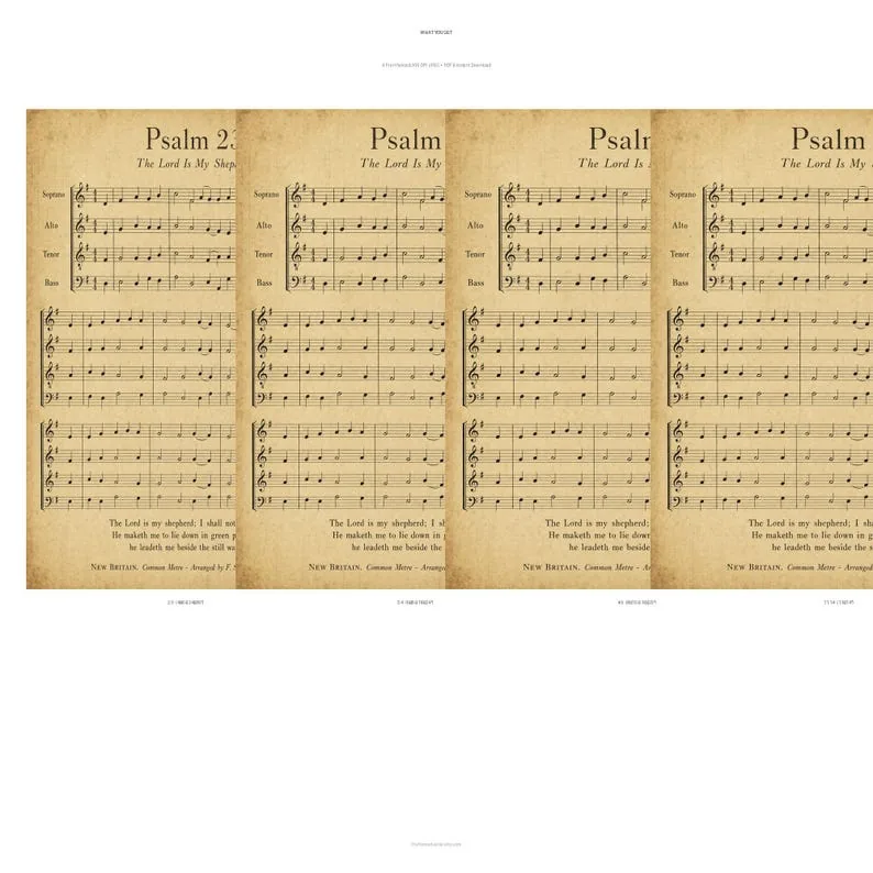 View 3 of Psalm 23 The Lord Is My Shepherd Scripture Wall Art