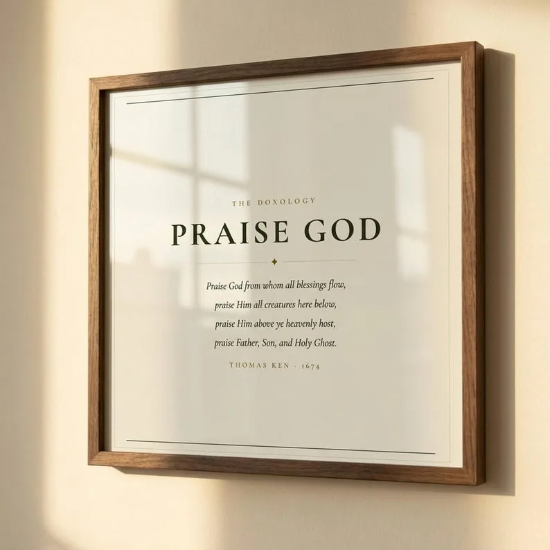 View 4 of Praise God From Whom All Blessings Flow, Doxology Scripture Wall Art