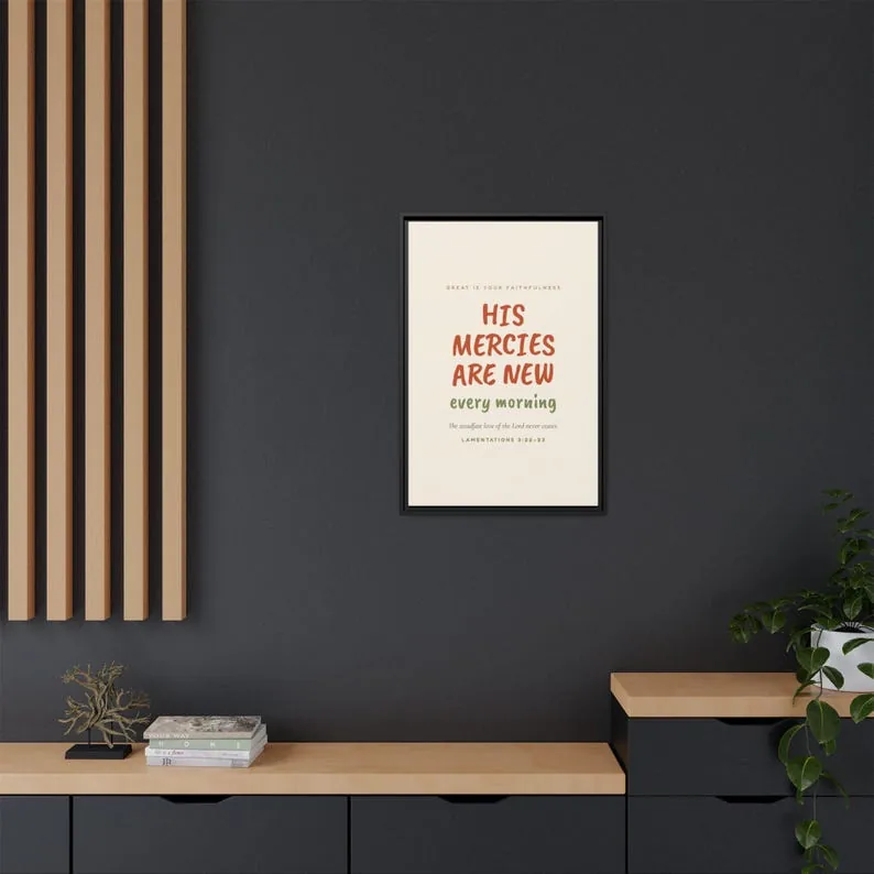 View 4 of His Mercies Are New Every Morning Scripture Canvas Wall Art
